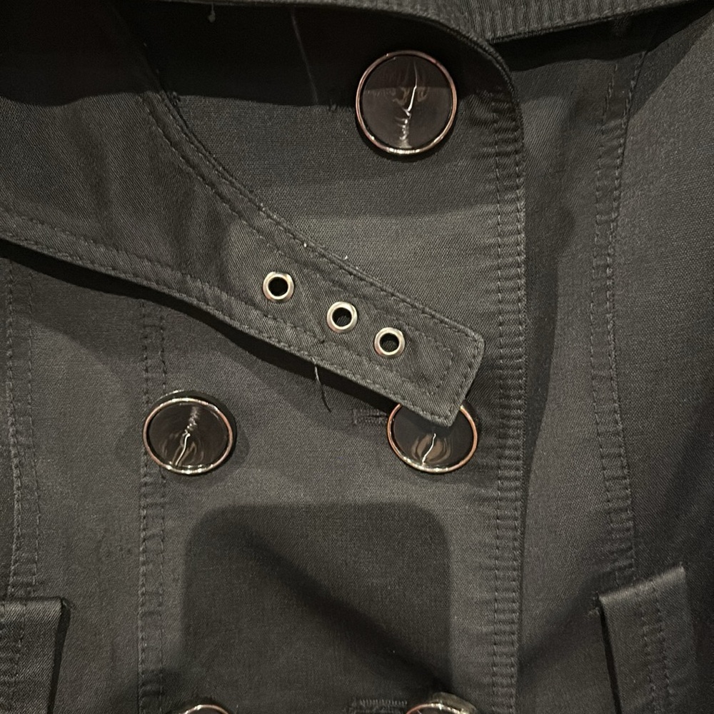 Zara Basic Women's Double Breasted Black Trench C… - image 2